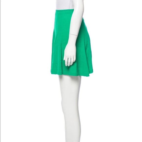 Sandro Juliette Emerald Green Flared Mini Skirt - Picture 2 of 15